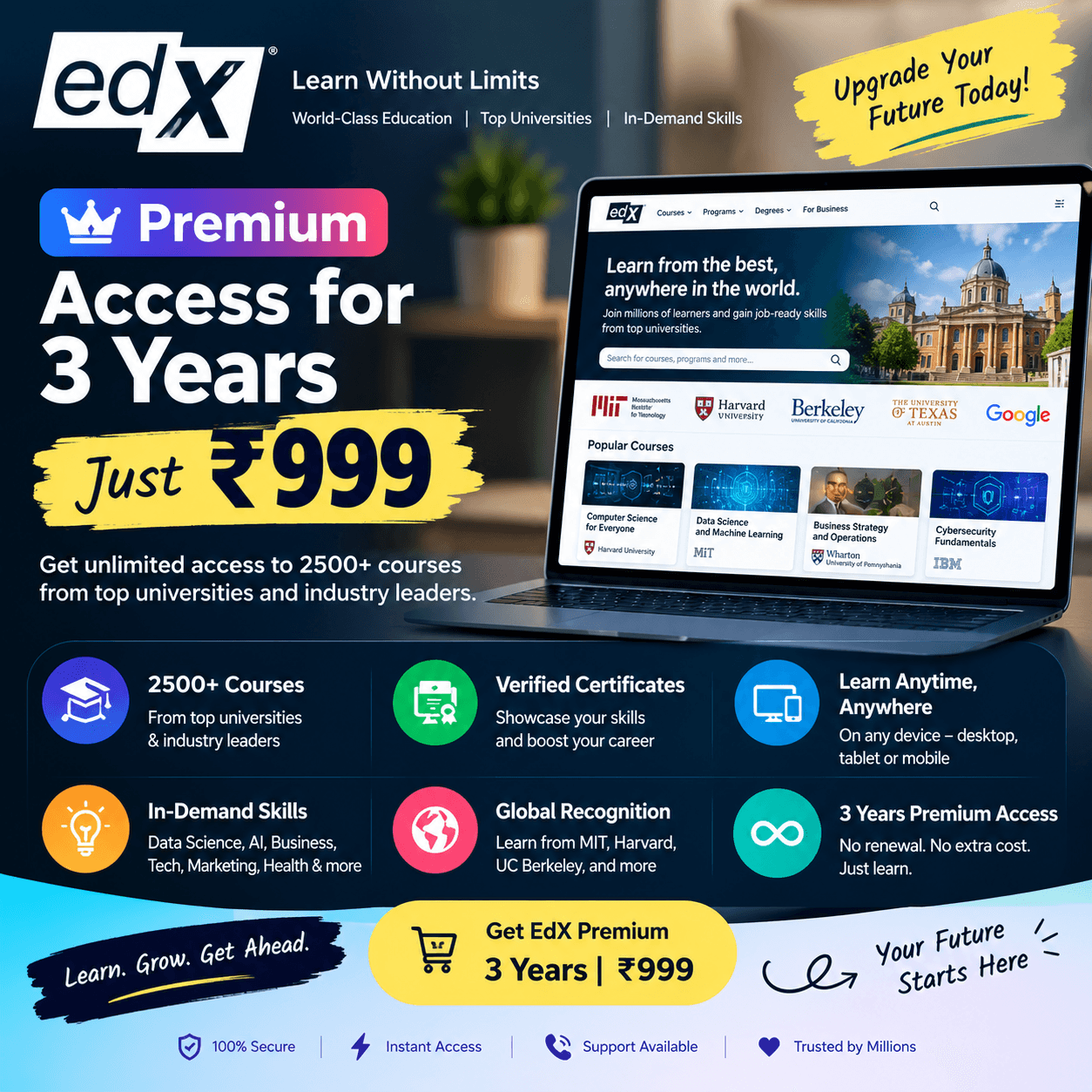 Edx for 3 years